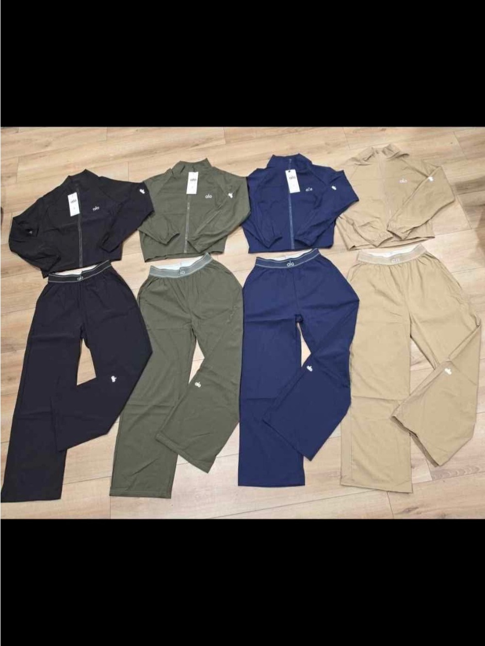 Women’s Lightweight Track Pants & Zip Jacket Set - Navy, Olive, Black, Beige